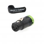 Low Profile Aluminum 3 Pin Female XLR Connector For Audio Devices for sale