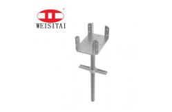 China Hollow 28MM Jack Base Scaffolding Four Prong Plug System supplier