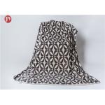 Polyester Printed Flannel Super Soft Plush Fleece Bed Blanket , Custom Polyester Blanket Various Colors for sale
