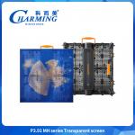 Transparent Flexible Led Display P3.91MH Series Transparent Screen Glass Display Showcase With Led Light for sale