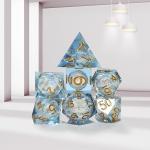 The color of the ocean ​ Resin multi -noodle tablet game dice set  dnd dice for sale