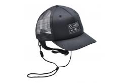 China Black 5 Panel Sport Trucker Hat Polyester Mesh Back Embroidered Custom Logo supplier