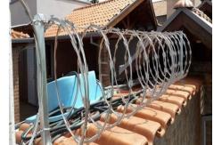 China Plastic Coated Razor Barbed Wire Flat Wrap Wire For Security Fence supplier
