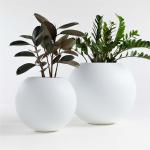 Factory direct sales light weight high strength decorative round fiberglass ball flower pots&planter for garden and home for sale