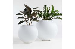 China Factory direct sales light weight high strength decorative round fiberglass ball flower pots&planter for garden and home supplier