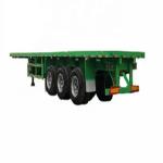 China Multi-Axle SINOTRUK 28FT 40 FT  Platform Flat Bed Semi Trailer With Higher Loading Capacity And  Longer Service Life factory