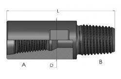 China High Fatigue Strength DTH Drilling Tools DTH Sub Male-Male , Downhole Drilling Tools supplier