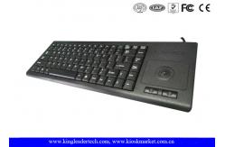 China Plastic Industrial Computer Keyboard With Function Keys And Integrated Trackball supplier