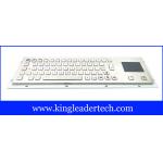 Brushed Stainless Steel Industrial Keyboard With Touchpad IP65 With 64 Keys
