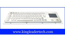 China Brushed Stainless Steel Industrial Keyboard With Touchpad IP65 With 64 Keys supplier
