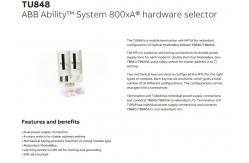 China TU848 3BSE042558R1 ABB Redundant TB840/TB840A Redundant I/O Dual Power supplier