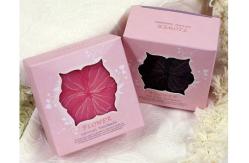 China Pink Elegant Custom  Paper Boxes / Hot Stamping Logo Gift Square Box With Window supplier