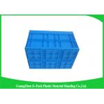 Recyclable Industrial Collapsible Plastic Box , Plastic Folding Crate For Logistics