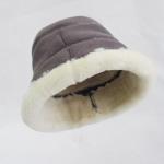 Elegant Suede Fabric Sheepskin Beanie Hat Winter Custom Fashion For Unisex for sale
