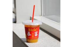 China Eco - Friendly 16oz Disposable Bubble Tea Cups Clear Plastic Cups supplier