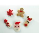 Handmade Wool Felt Ball Christmas Decorative Brooch For Hat Bag Decoration for sale