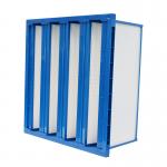 Plastic Frame V Bank Pocket Air Filter H10 Hepa Filter With High Air Volume for sale