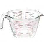 Kitchen Baking Glass Measuring Cup With Red Graphics Microwave And Oven for sale