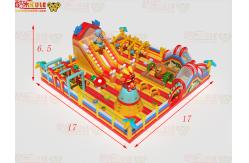 China Inflatable Bounce Castle With Jumping Slides Obstacle For Kids supplier