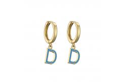 China 18K Gold Plated Initial Pendant supplier