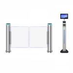 RS485 Wheel Chair Lane Swing Barrier Turnstile One Pillar Integrated DC Servo Motor for sale