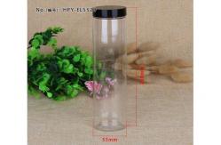 China 450ml Mini Long Clear Pet Jars Transparent Plastic Tube Packaging supplier