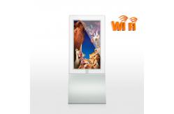 China Clear 8mm Glass Frame 55 Digital Display Multi Media Player Dual Screens supplier