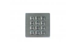 China IP65 Backlit Metal Keypad Customizable Layout Matrix Interface 12 Key Numeric Keypad supplier