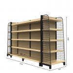 Wooden 1800mm Gondola Shelving Stand Display Rack Supermarket Gondola Shelves