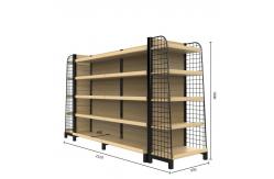 China Wooden 1800mm Gondola Shelving Stand Display Rack Supermarket Gondola Shelves supplier