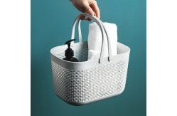 China White 12.5 Inch Plastic Picnic Basket With Handle For Neatening supplier