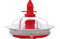 China Broiler Poultry Pan Feeding System Round Feed Pans For Chickens supplier