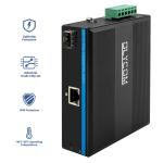 Industrial Ethernet Media Converter Gigabit Din Rail Dual Power Input Unmanaged for sale