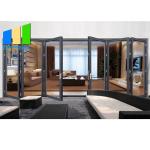 Double Glazing Lowes Bi Fold Door Accordion Aluminum Glass Patio Exterior Folding Door for sale