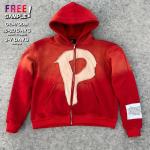No String Heavy Weight Rips Distressed Applique Embroidery Hoodie Breathable for sale