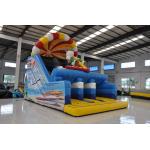 Cute Lovely Bear Inflatable Dry Slide High Durability Fire - Retardant for sale