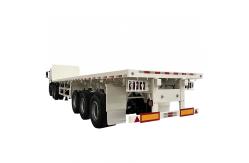 China Two used three-axle flat semi-trailers with high cost performance. supplier