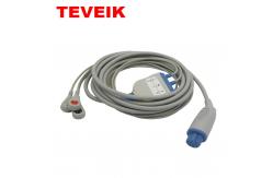 China Datex One Piece 10 Pin 3 Leads TPU Ecg Patient Cable supplier