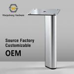 Oval Tubular Cabinet Legs Heavy Iron Furniture Feet Hardware Fittings for Hotel Dressers TV Cabinets and Bathroom Cabinets for sale