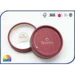 Visible Plastic Lid Round Paper Gift Box Powder Puff Package for sale