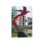 Custom Modern Painted Public Art Stainless Steel Flying Bird Sculpture for sale