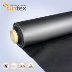 Neoprene Coated Fiberglass Chemical Resistant Fabric 0.5mm Black Color Weather Resistance for sale