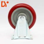 4 Inch Medium Duty Fixed Caster Red PVC /PU Heavy Caster Wheels for sale