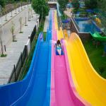 Large Aqua Park Equipment Outdoor Rainbow Waterslide For Adults for sale