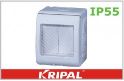 China IP55 Double Throw Weatherproof Switch Socket Single Pole / Two Way supplier