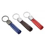 Zinc Alloy PU Leather Key Chains Woven Lanyard Braided Rope Keychain for sale