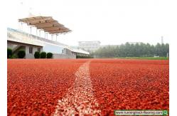 China 13mm Thickness Jogging Track Material Non Toxic Playground Sport Field Green Red supplier