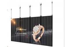 China Transparent Poster Curtain Display LED Cylinder 62500 Points/Square Meter SMD2121 supplier