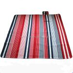 Manufacturer stripe padded beach mat foldable picnic mat flannel sleeping mat