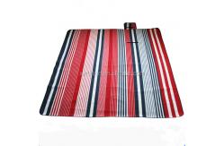 China Manufacturer stripe padded beach mat foldable picnic mat flannel sleeping mat supplier